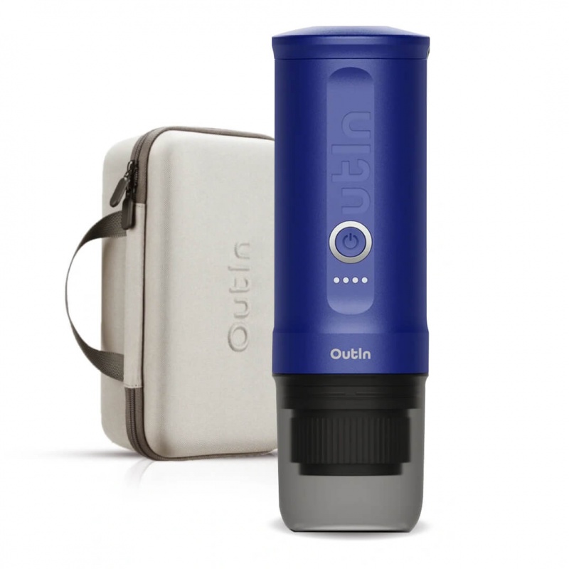 Outin Nano Portable Espresso Machine - Ocean Blue + cestovní obal Outin Nano Portable Espresso Machine - Ocean Blue + cestovní obal