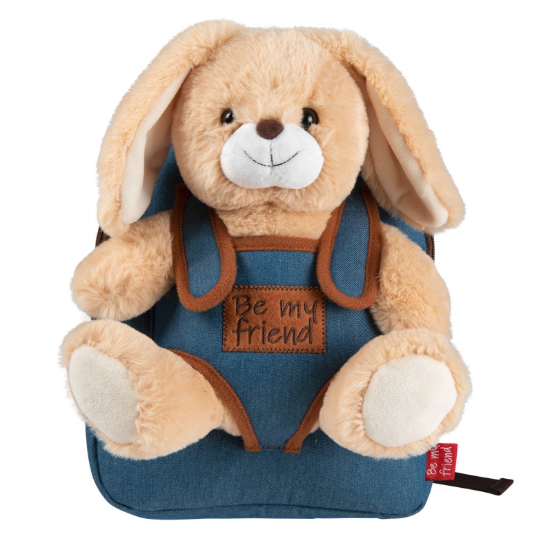 Detský denimový batoh s odnímateľnou hračkou Perletti Toys, ZAJAČIK, 13035 Detský denimový batoh s odnímateľnou hračkou Perletti Toys, ZAJAČIK, 13035