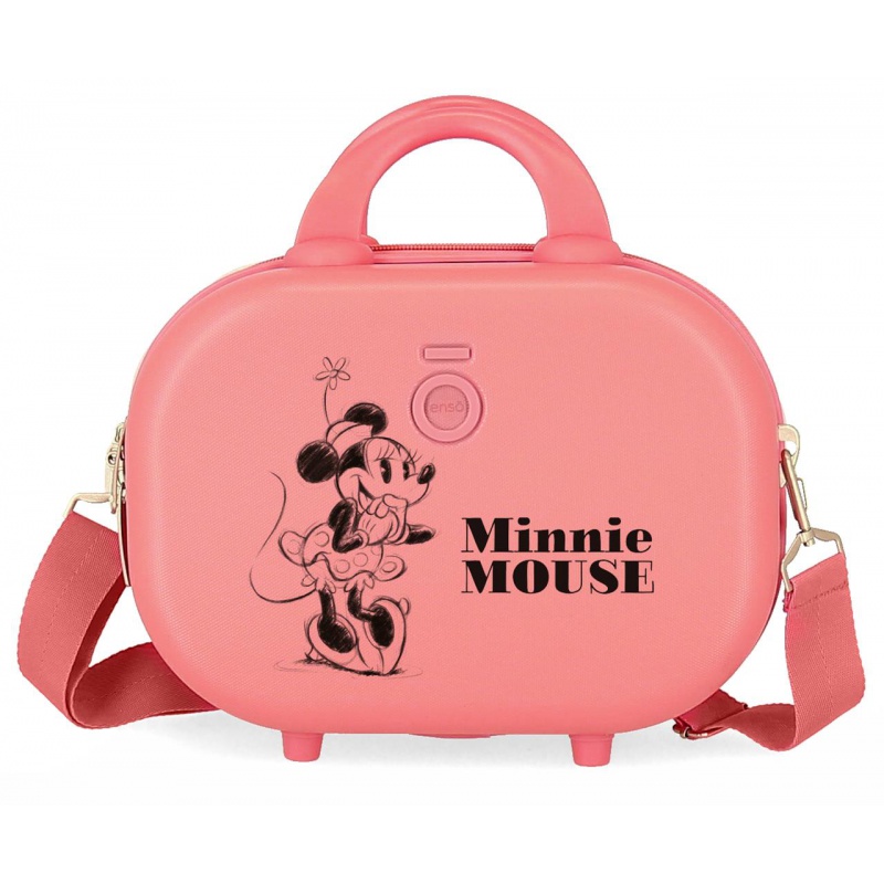 ABS Cestovní kosmetický kufřík MINNIE MOUSE Happines Coral, 21x29x15cm, 9L, 3663922 ABS Cestovní kosmetický kufřík MINNIE MOUSE Happines Coral, 21x29x15cm, 9L, 3663922
