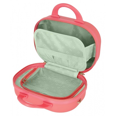 ABS Cestovný kozmetický kufrík MINNIE MOUSE Happiness Coral, 9L – elegantný a praktický doplnok na cesty ABS Cestovný kozmetický kufrík MINNIE MOUSE Happiness Coral, 9L – elegantný a praktický doplnok na cesty