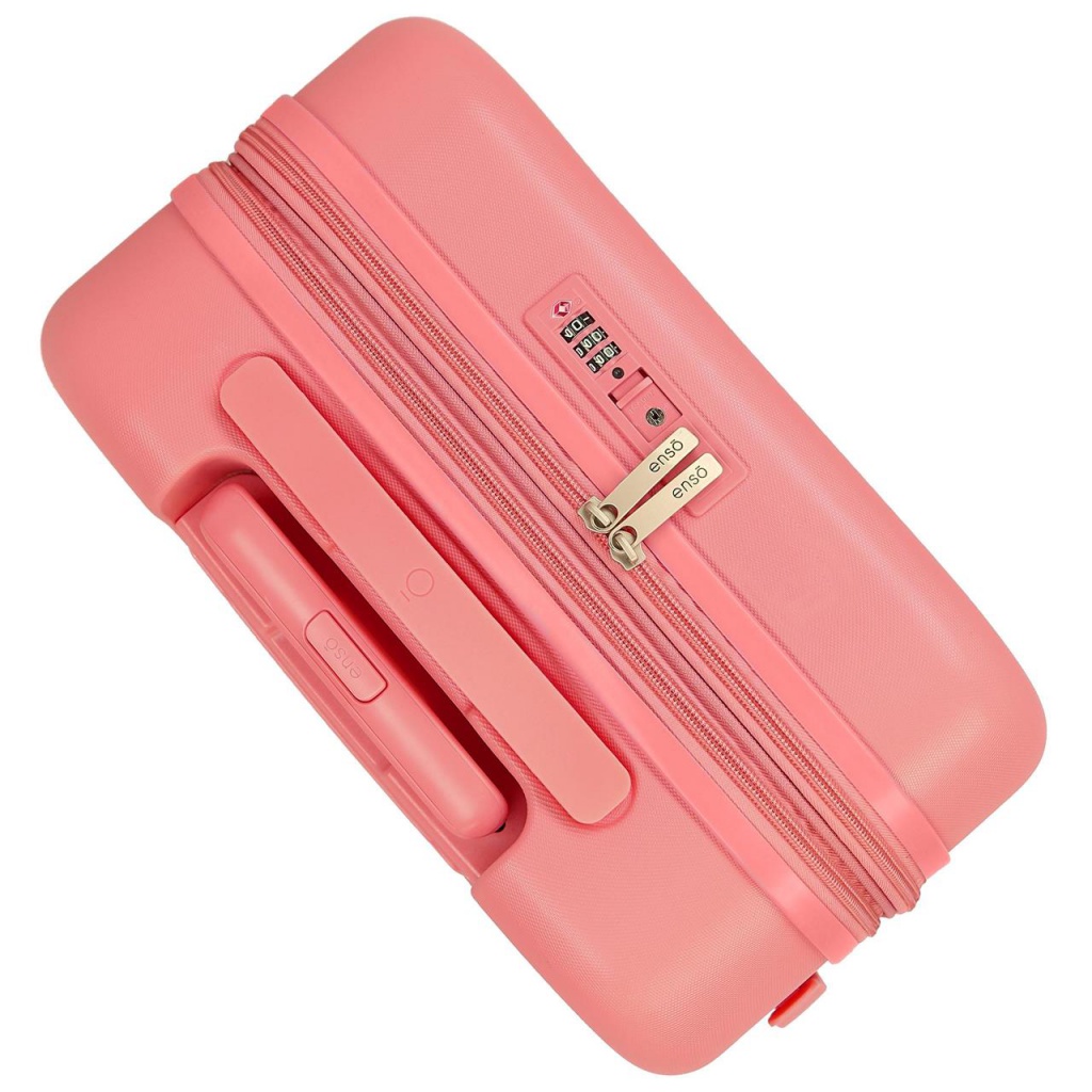 ABS cestovní kufr MINNIE MOUSE Happines Coral, 55x40x20cm, 37L, 3668622 (small exp.)
