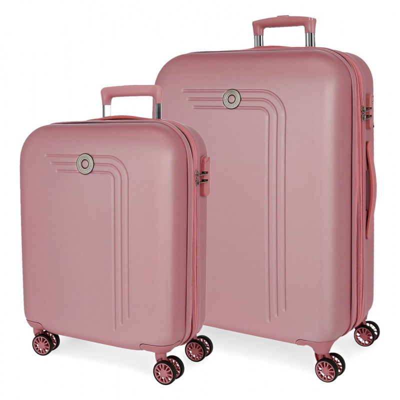 Movem Riga Pink, Sada luxusních ABS cestovních kufrů 70cm/55cm, 5998965 Movem Riga Pink, Sada luxusních ABS cestovních kufrů 70cm/55cm, 5998965