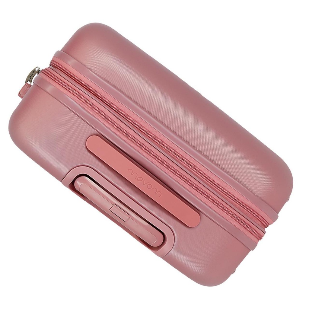 Sada luxusných ABS cestovných kufrov MOVOM Riga Pink – 70 cm / 55 cm, tiché kolieska, TSA zámok, zväčšenie objemu