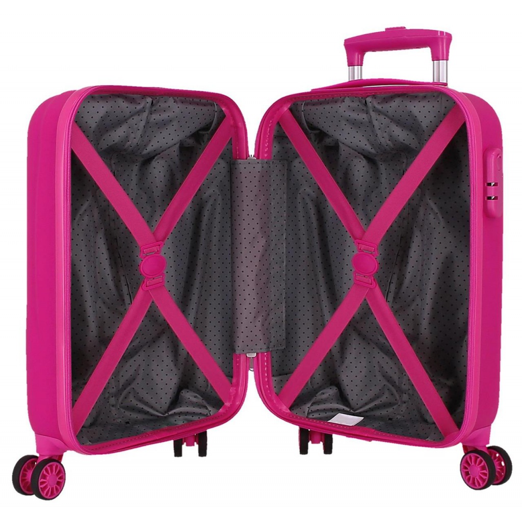 Detský ABS cestovný kufor PAW PATROL Playful Fucsia – 33L, 50x33x20 cm