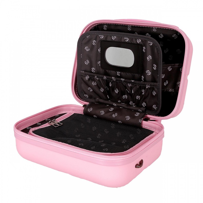 PEPE JEANS Highlight Light Pink, Cestovní kosmetický kufřík, 21x29x15cm, 768392C PEPE JEANS Highlight Light Pink, Cestovní kosmetický kufřík, 21x29x15cm, 768392C