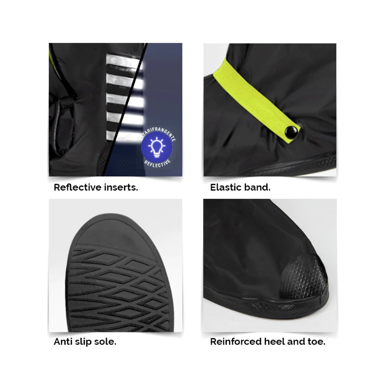 Kvalitní nepromokavé návleky na obuv Perletti Travel, velikost S 36/39, Nero/Lime, 95012 Kvalitní nepromokavé návleky na obuv Perletti Travel, velikost S 36/39, Nero/Lime, 95012