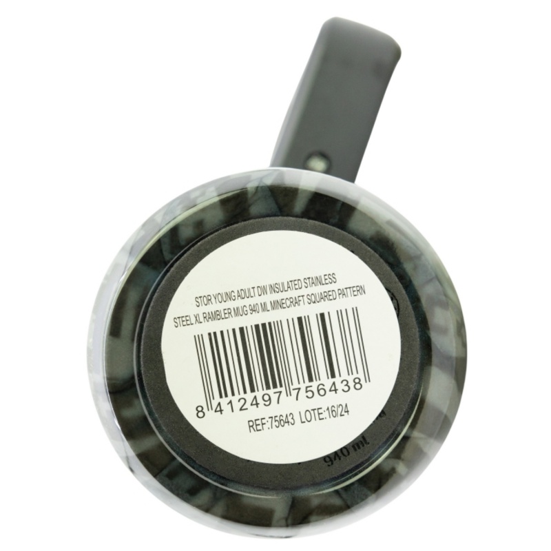 Nerezový termohrnek s brčkem Minecraft, 940ml, 75643