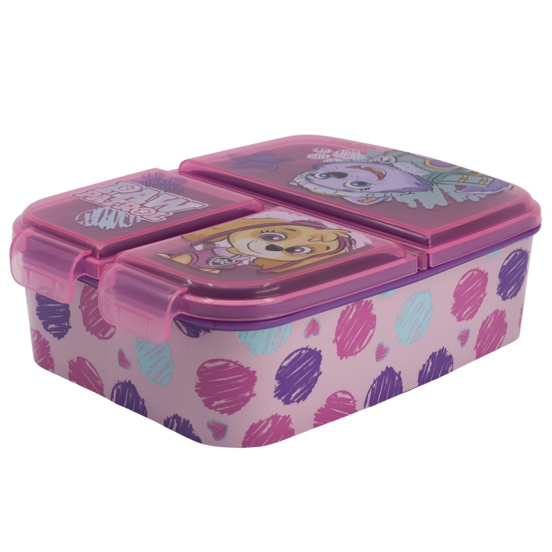 Delený plastový box na desiatu PAW PATROL Pink, 74520 Delený plastový box na desiatu PAW PATROL Pink, 74520