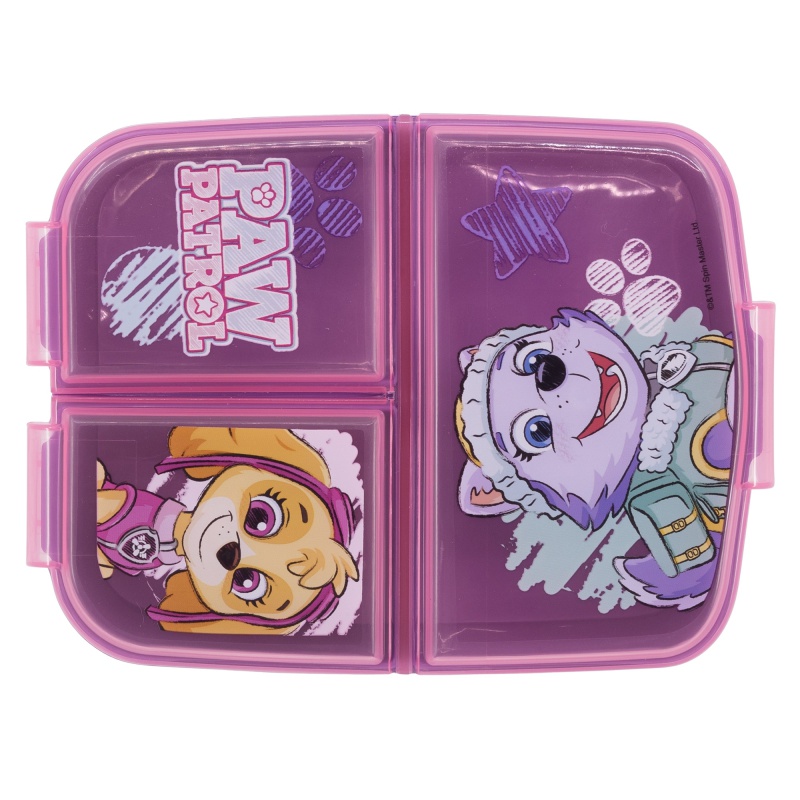 Delený plastový box na desiatu PAW PATROL Pink, 74520 Delený plastový box na desiatu PAW PATROL Pink, 74520