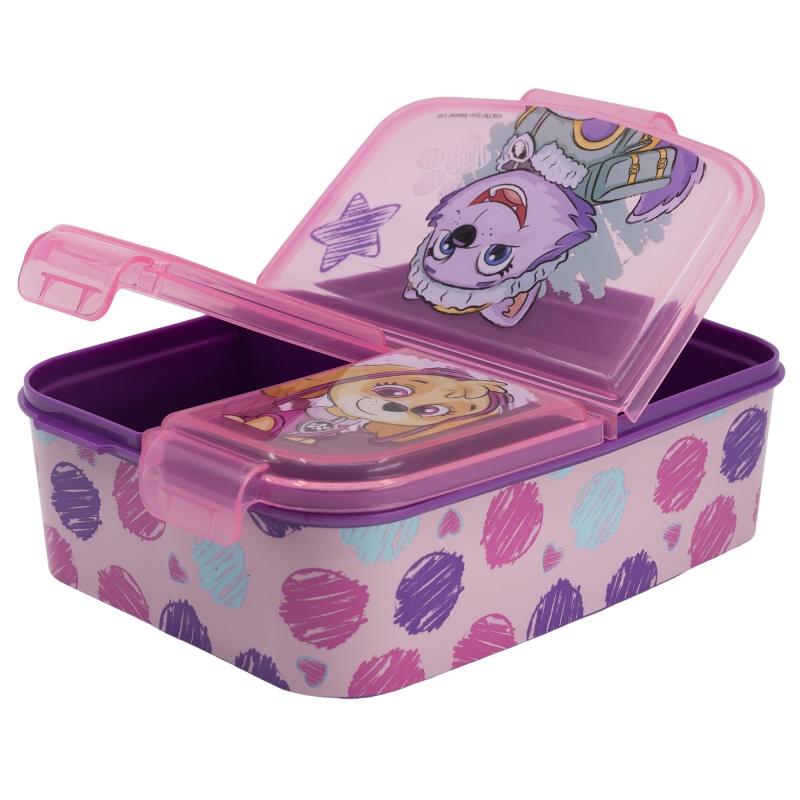 Delený plastový box na desiatu PAW PATROL Pink, 74520 Delený plastový box na desiatu PAW PATROL Pink, 74520