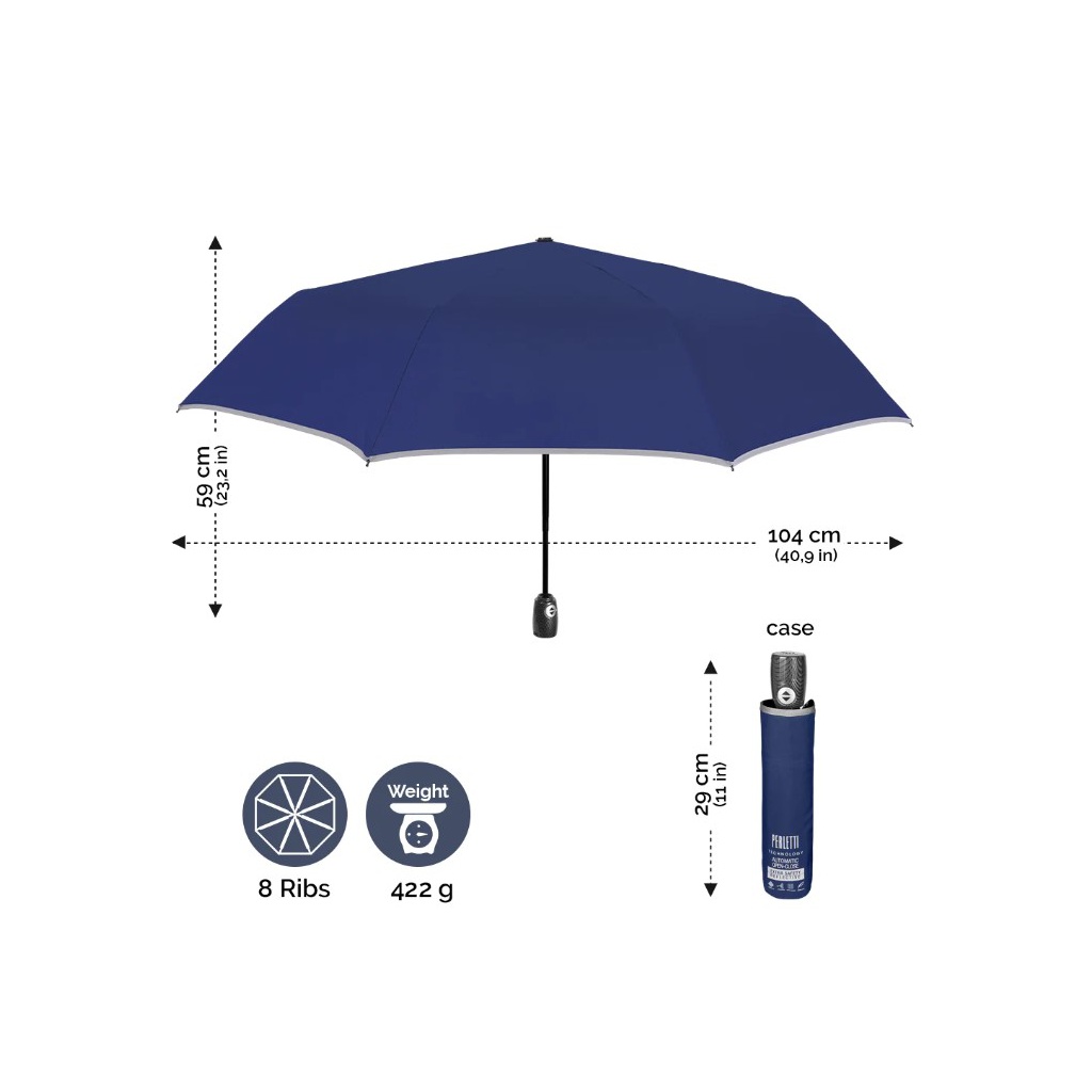 Plnoautomatický reflexný skladací dáždnik Perletti Technology, 21801