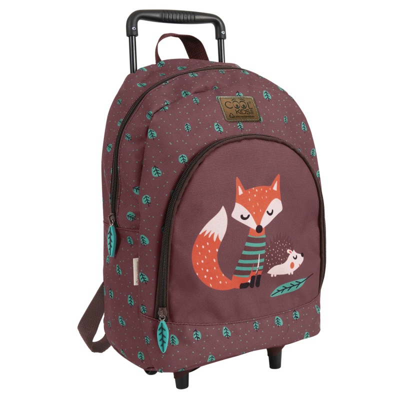 Dětský batoh na kolečkách Perletti Green, Fox & Hedgehog 14403 Dětský batoh na kolečkách Perletti Green, Fox & Hedgehog 14403