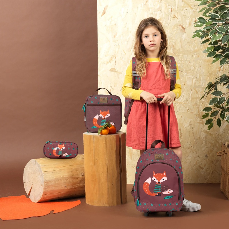Dětský batoh na kolečkách Perletti Green, Fox & Hedgehog 14403 Dětský batoh na kolečkách Perletti Green, Fox & Hedgehog 14403