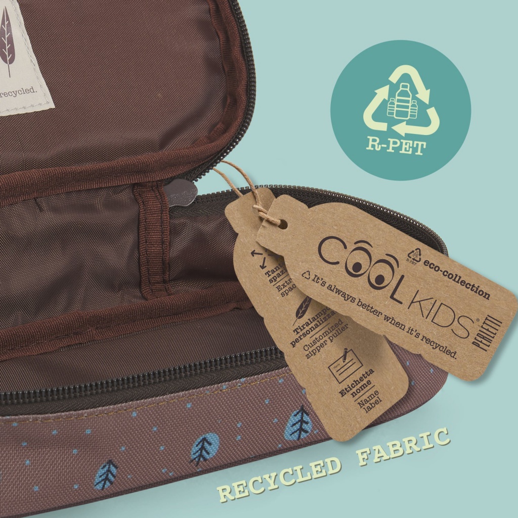 Školní penál / pouzdro Perletti Green, Owl & Fawn, 14408