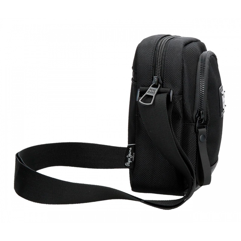 Pánská crossbody taška se dvěma přihrádkami Pepe Jeans Blackmore, černá, 7055242 Pánská crossbody taška se dvěma přihrádkami Pepe Jeans Blackmore, černá, 7055242