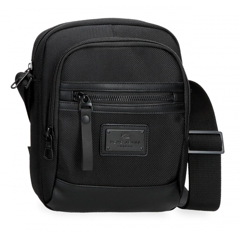 Pánská crossbody taška se dvěma přihrádkami Pepe Jeans Blackmore, černá, 7055342 Pánská crossbody taška se dvěma přihrádkami Pepe Jeans Blackmore, černá, 7055342