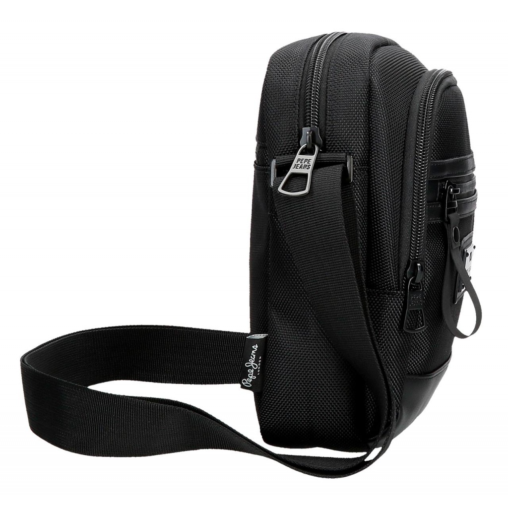 Pánska crossbody taška s dvomi priehradkami Pepe Jeans Blackmore, čierna, 7055342