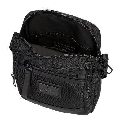 Pánská crossbody taška se dvěma přihrádkami Pepe Jeans Blackmore, černá, 7055342 Pánská crossbody taška se dvěma přihrádkami Pepe Jeans Blackmore, černá, 7055342