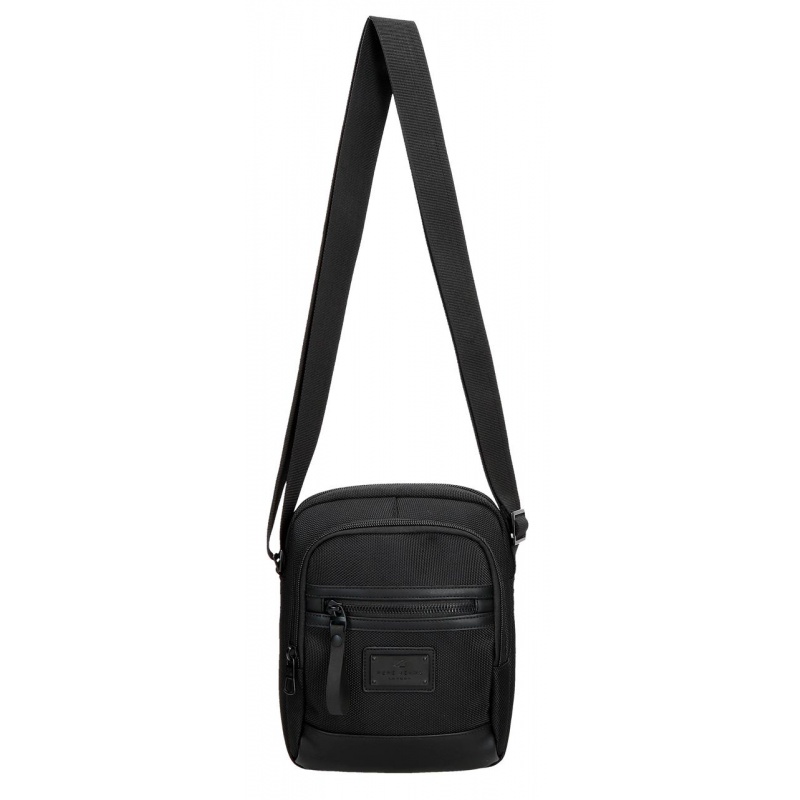 Pánská crossbody taška se dvěma přihrádkami Pepe Jeans Blackmore, černá, 7055342 Pánská crossbody taška se dvěma přihrádkami Pepe Jeans Blackmore, černá, 7055342