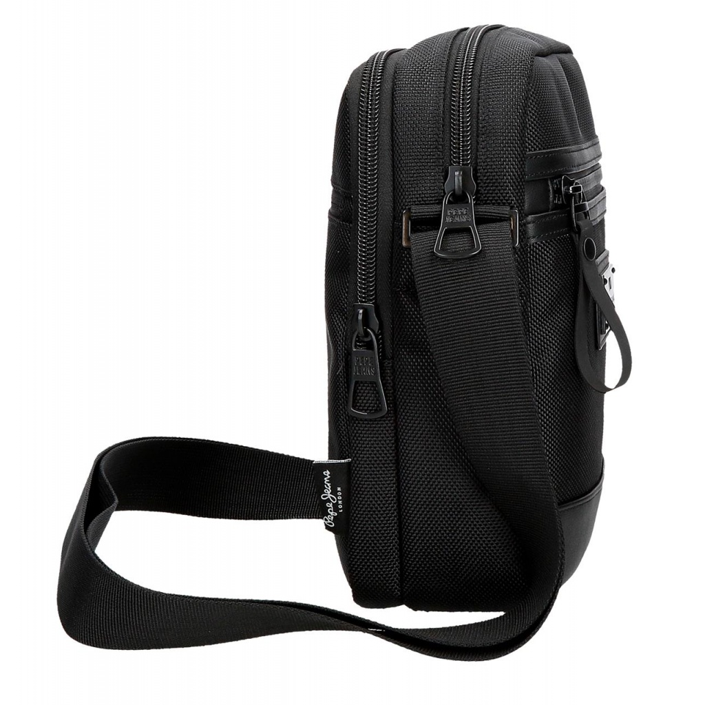 Pánska crossbody taška s dvoma priehradkami Pepe Jeans Blackmore, čierna, 7055542