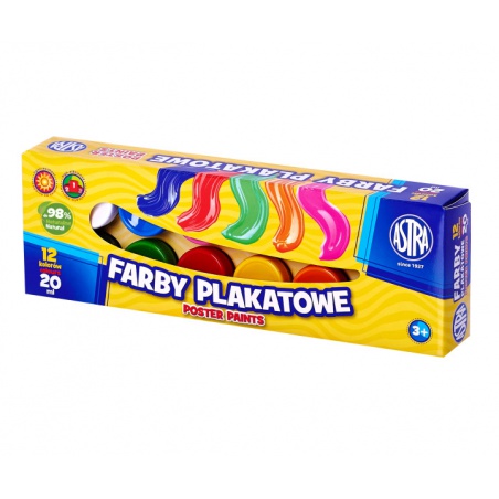 Temperové farby v tégliku Astra, 12x20ml, 83114901