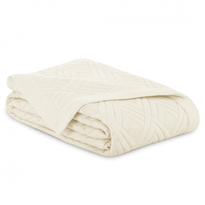 AmeliaHome, Oboustranný pléd /přehoz na postel Ophelia, 260x280 cm, béžová