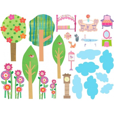 Veľké samolepky na stenu Wallies PLAY HOUSE Veľké samolepky na stenu Wallies PLAY HOUSE