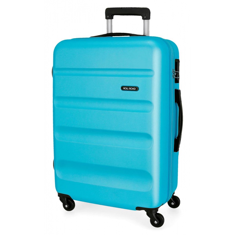 ROLL ROAD Flex Azul Claro, ABS Cestovní kufr, 65x46x23cm, 56L, 584926A (medium) ROLL ROAD Flex Azul Claro, ABS Cestovní kufr, 65x46x23cm, 56L, 584926A (medium)