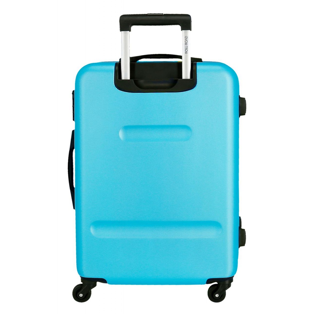 ROLL ROAD Flex Azul Claro, ABS Cestovný kufor 65x46x23cm, 56L – stredný kufor s otočnými kolieskami a číselným zámkom