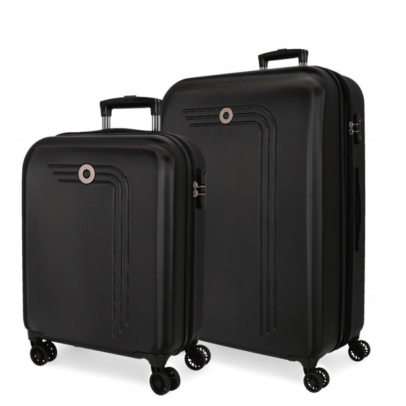 Sada luxusních ABS cestovních kufrů MOVEM Riga Black, 70cm/55cm, 5999561 Sada luxusních ABS cestovních kufrů MOVEM Riga Black, 70cm/55cm, 5999561