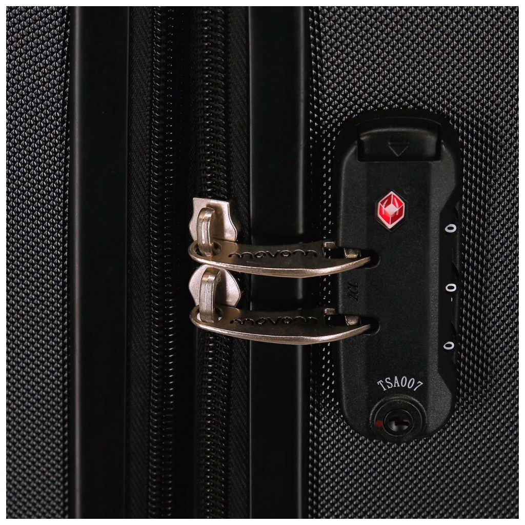 Luxusná sada ABS cestovných kufrov MOVOM Riga Black – 70 cm / 55 cm, moderný dizajn, tiché kolieska, TSA zámok