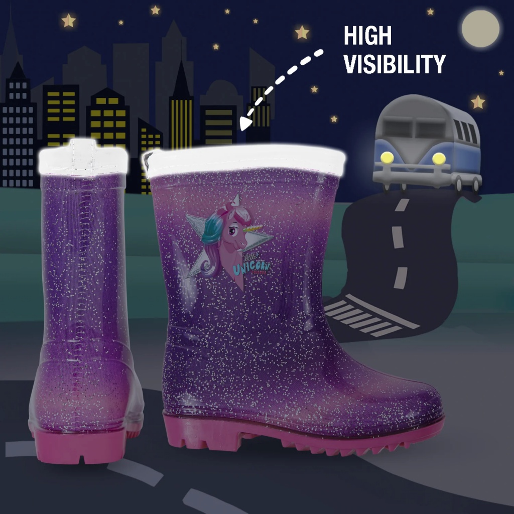 PERLETTI Dětské reflexní holínky COOL KIDS Unicorn, 15589