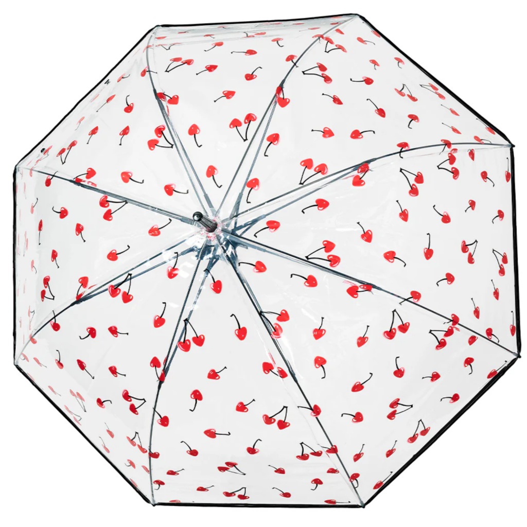Dámský průhledný deštník s třešněmi Perletti Time, 26446