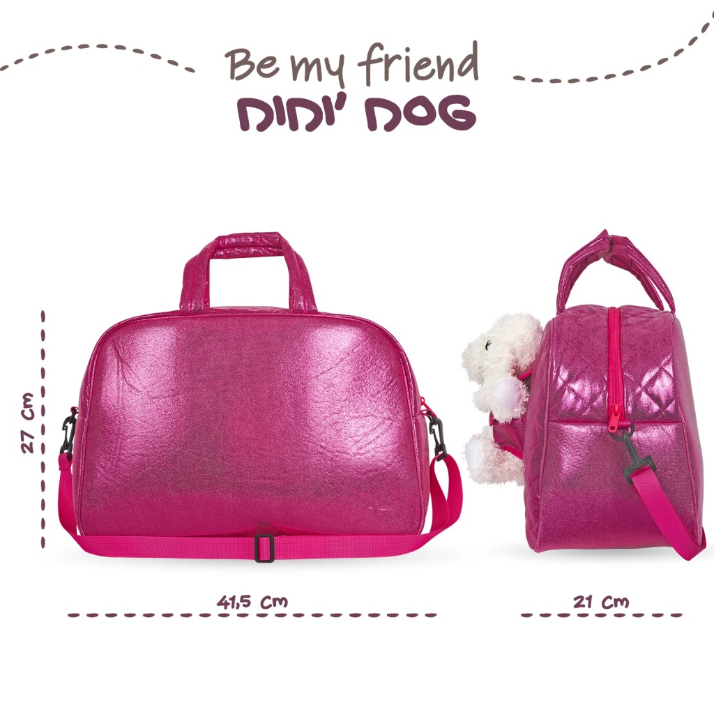 Růžová sportovní taška s pudlíkem Perletti Kids, 13082