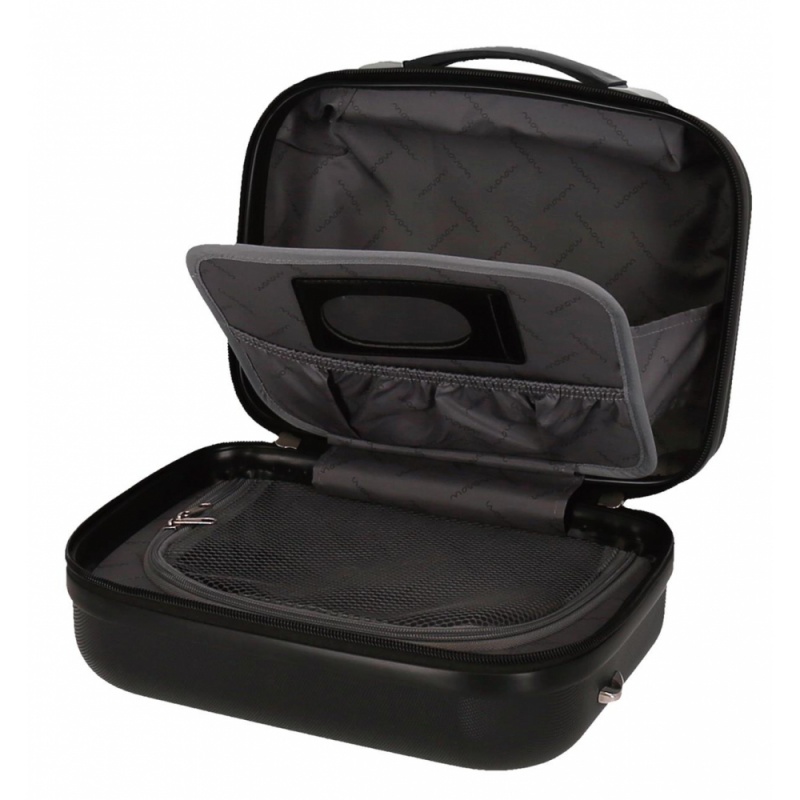 ABS Cestovní kosmetický kufřík MOVOM Riga Black, 21x29x15cm, 9L, 5993961 ABS Cestovní kosmetický kufřík MOVOM Riga Black, 21x29x15cm, 9L, 5993961