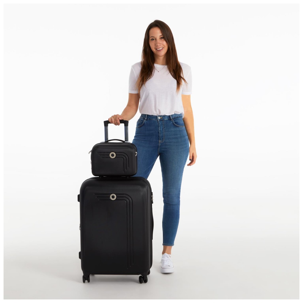 Movom Riga Black, ABS Cestovný kozmetický kufrík, 9 L – kompaktný a praktický