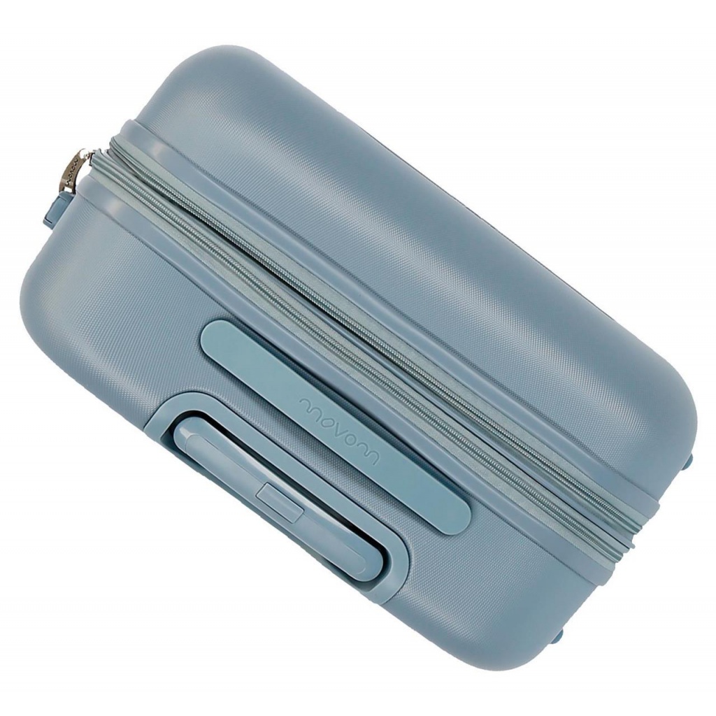 Sada luxusných ABS cestovných kufrov MOVOM Riga Sky Blue – 70 cm / 55 cm, tiché kolieska, TSA zámok, zväčšenie objemu