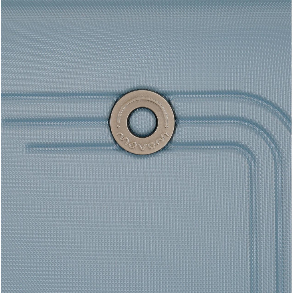 Sada luxusných ABS cestovných kufrov MOVOM Riga Sky Blue – 70 cm / 55 cm, tiché kolieska, TSA zámok, zväčšenie objemu