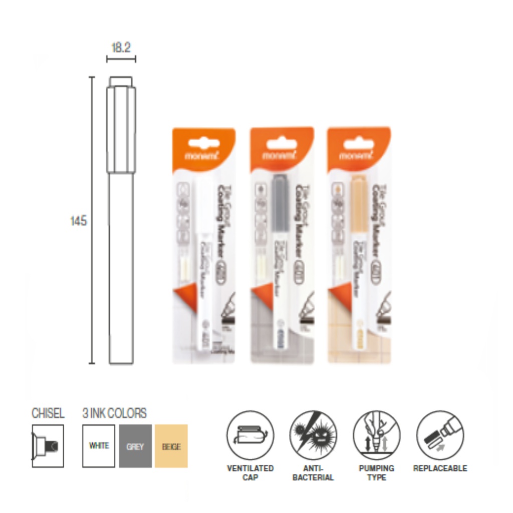 Fixka na spáry Monami Tile Grout Coating 401 – šedá, 1,5-4 mm