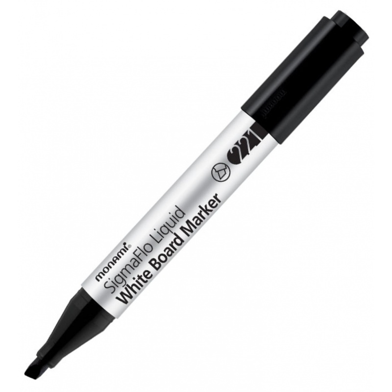Popisovač na bílé tabule Monami SigmaFlo 221, 1,5-5mm, Černý Popisovač na bílé tabule Monami SigmaFlo 221, 1,5-5mm, Černý