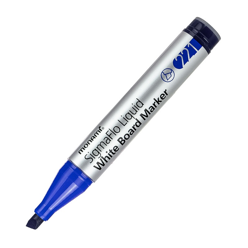 Popisovač na bílé tabule Monami SigmaFlo 221, 1,5-5mm, Modrý Popisovač na bílé tabule Monami SigmaFlo 221, 1,5-5mm, Modrý