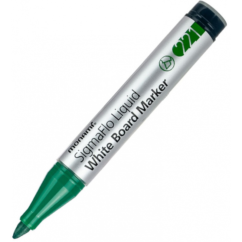 Popisovač na bílé tabule Monami SigmaFlo 221, 1,5-5mm, Zelený Popisovač na bílé tabule Monami SigmaFlo 221, 1,5-5mm, Zelený