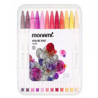 Sada farebných popisovačov Monami Plus Pen 3000, 0,4mm, 24 farieb Sada farebných popisovačov Monami Plus Pen 3000, 0,4mm, 24 farieb