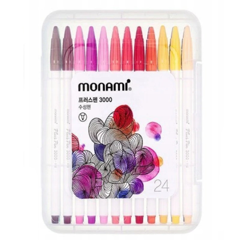 Sada farebných popisovačov Monami Plus Pen 3000, 0,4mm, 24 farieb Sada farebných popisovačov Monami Plus Pen 3000, 0,4mm, 24 farieb