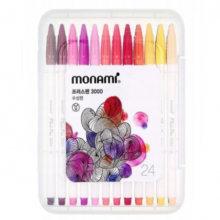 Sada farebných popisovačov Monami Plus Pen 3000, 0,4mm, 24 farieb