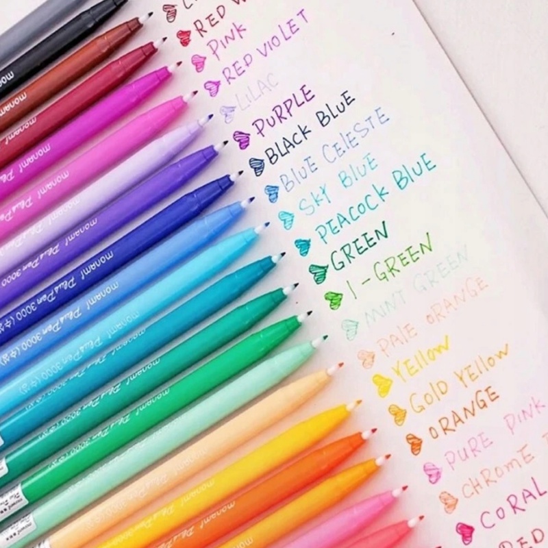Sada barevných popisovačů Monami Plus Pen 3000, 0,4mm, 24 barev Sada barevných popisovačů Monami Plus Pen 3000, 0,4mm, 24 barev