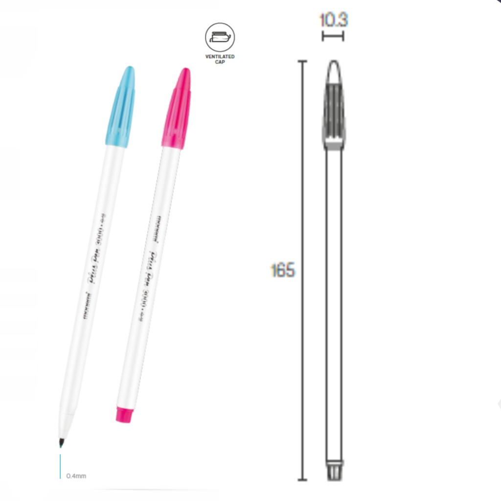 Sada farebných popisovačov Monami Plus Pen 3000, 0,4mm, 24 farieb