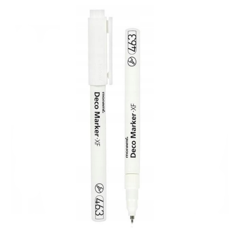 Akrylový popisovač Monami Deco Marker 463. bílý, 0,7 mm Akrylový popisovač Monami Deco Marker 463. bílý, 0,7 mm