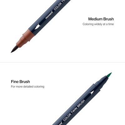 Sada popisovačů pro kaligrafii a ilustrace Monami Color Twin Brush - Forest set, 6ks Sada popisovačů pro kaligrafii a ilustrace Monami Color Twin Brush - Forest set, 6ks