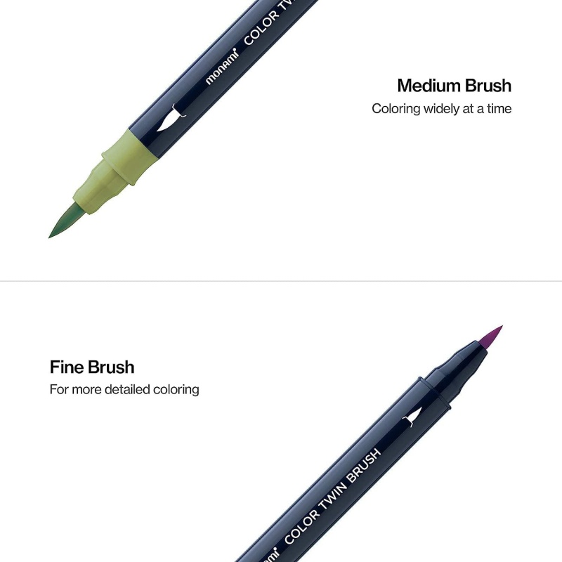 Sada popisovačov na kaligrafiu a ilustrácie Monami Color Twin Brush - Pastel set, 6ks Sada popisovačov na kaligrafiu a ilustrácie Monami Color Twin Brush - Pastel set, 6ks